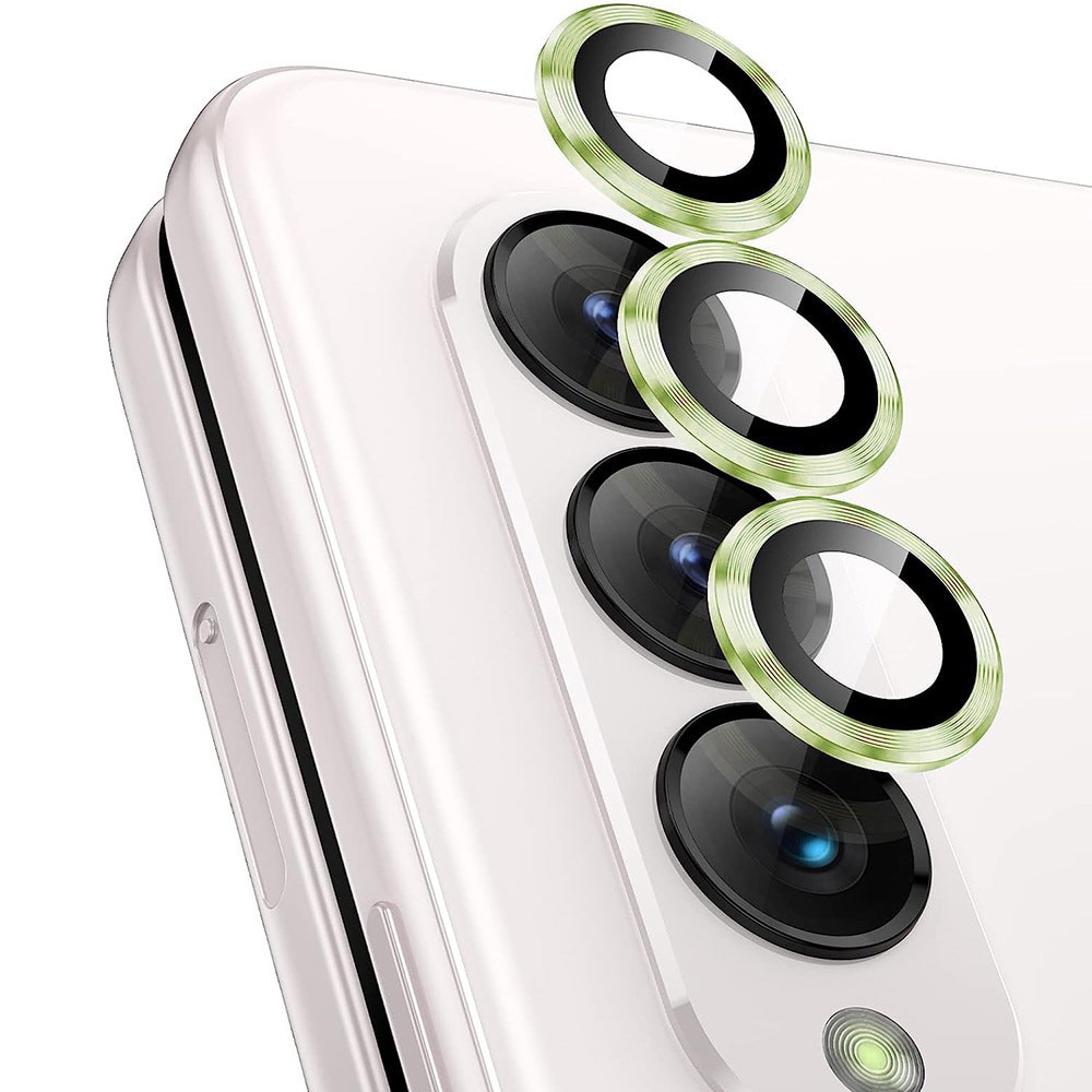 Protecteur d'objectif aluminium verre trempé Samsung Galaxy Z Fold 5, vert