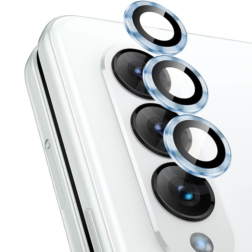 Protecteur d'objectif aluminium verre trempé Samsung Galaxy Z Fold 5, bleu