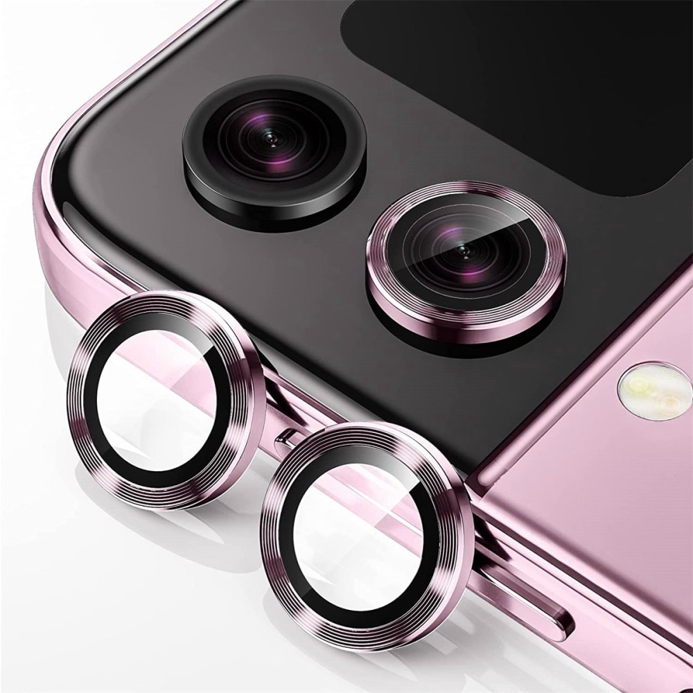 Protecteur d'objectif aluminium verre trempé Samsung Galaxy Z Flip 5, rose