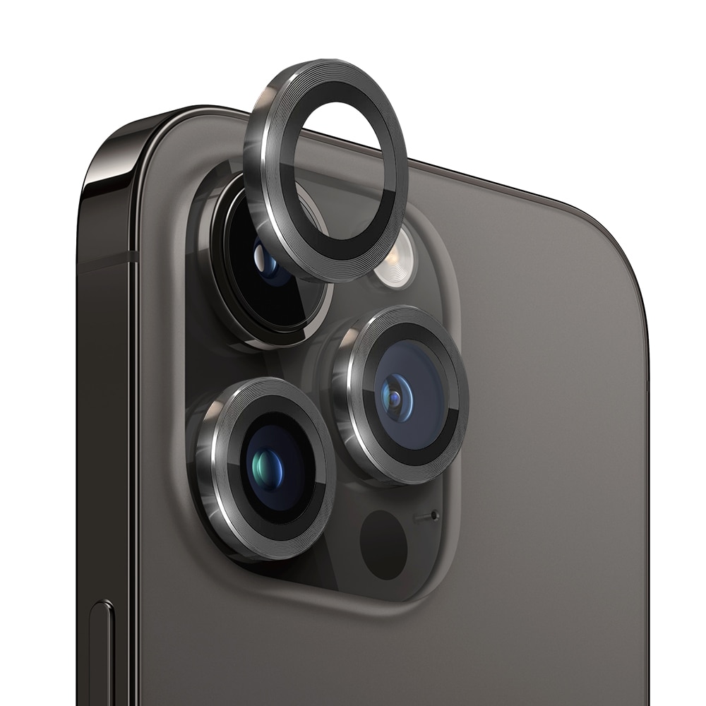 Protecteur d'objectif aluminium verre trempé iPhone 12 Pro Noir