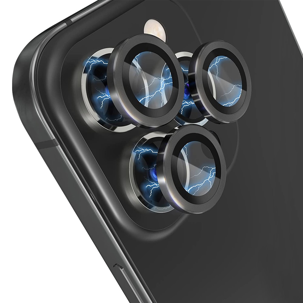 Protecteur d'objectif aluminium verre trempé iPhone 11 Pro Max Noir