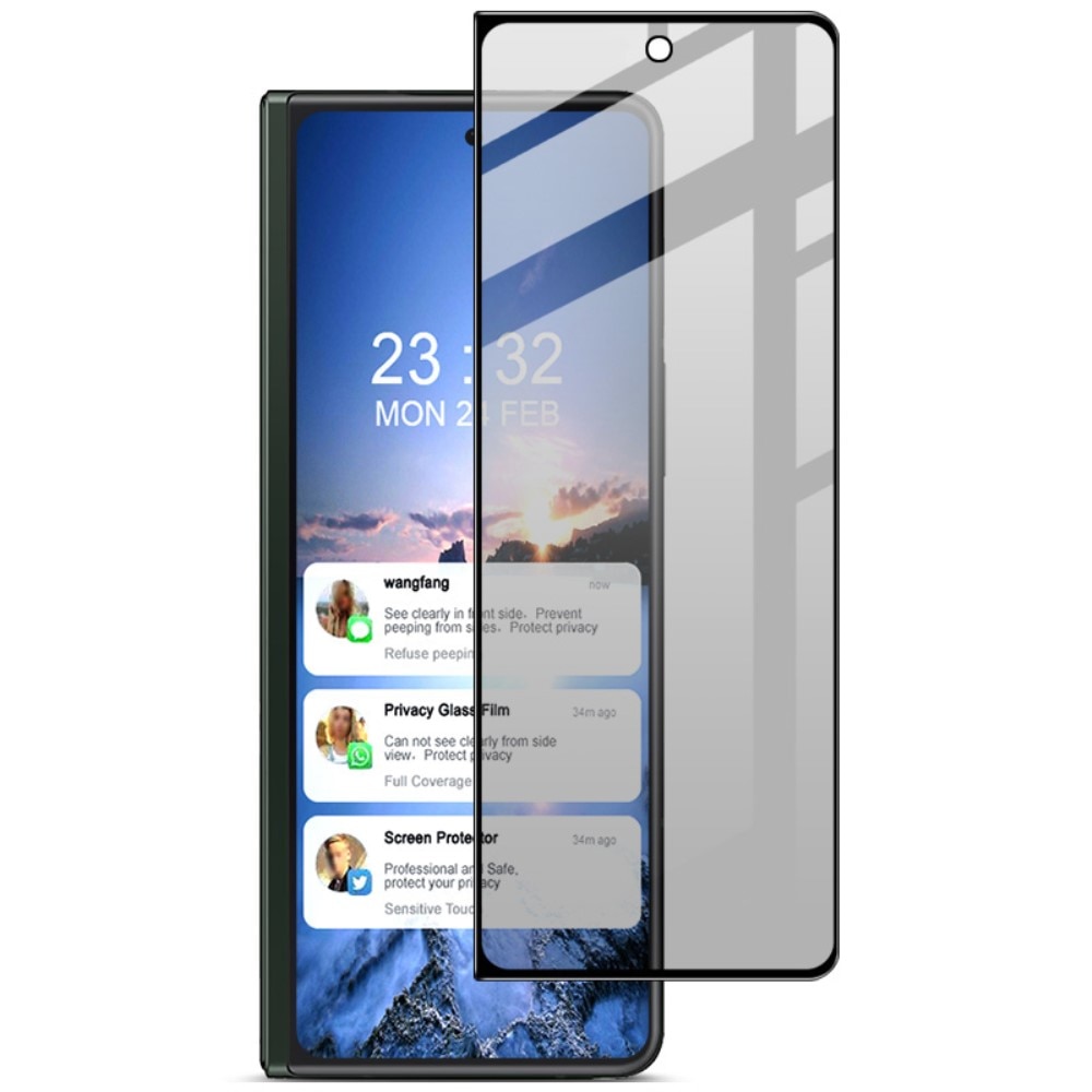 Protecteur d'écran complet de confidentialité en verre trempé Samsung Galaxy Z Fold 5