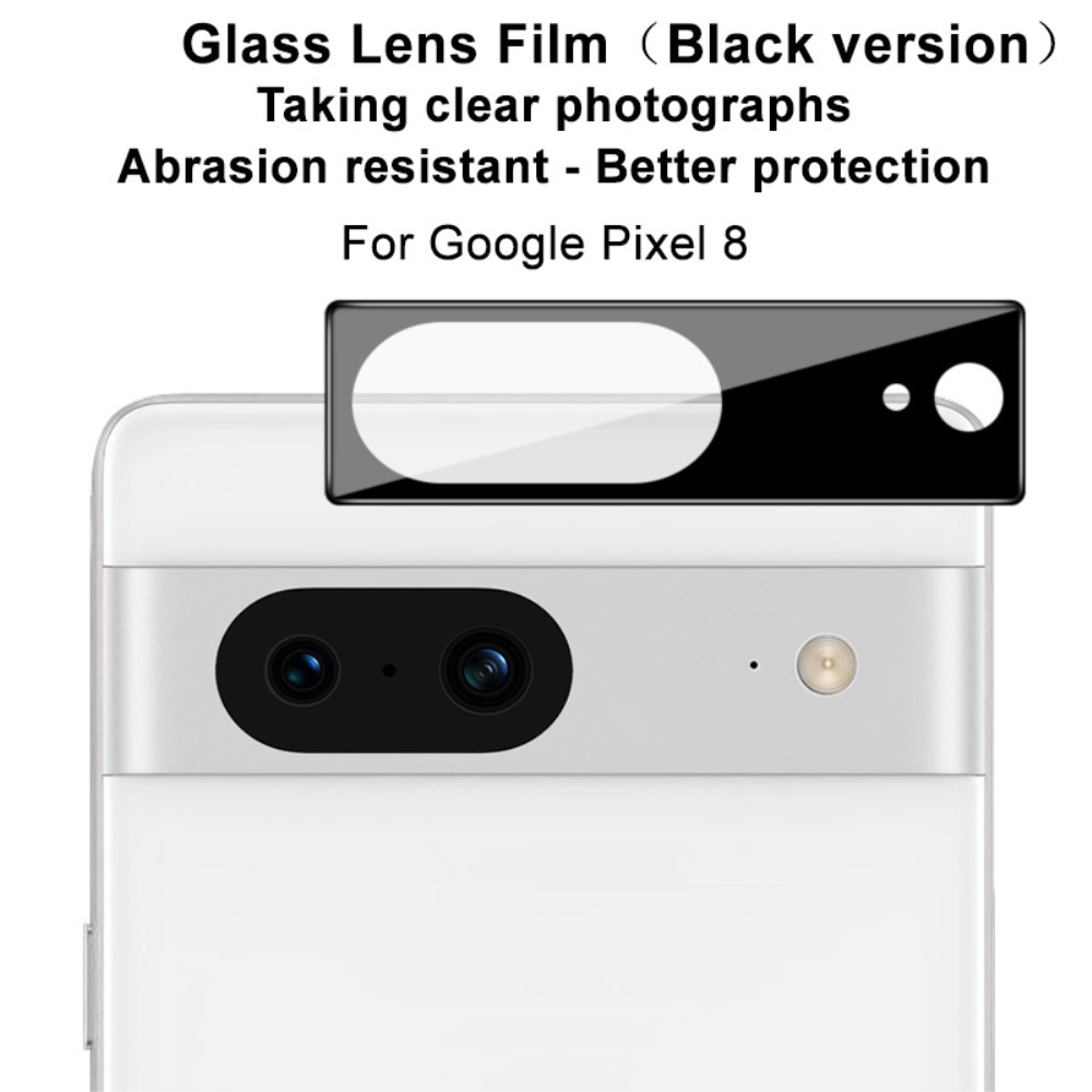 Protecteur de lentille en verre trempé 0,2 mm Google Pixel 8, Noir