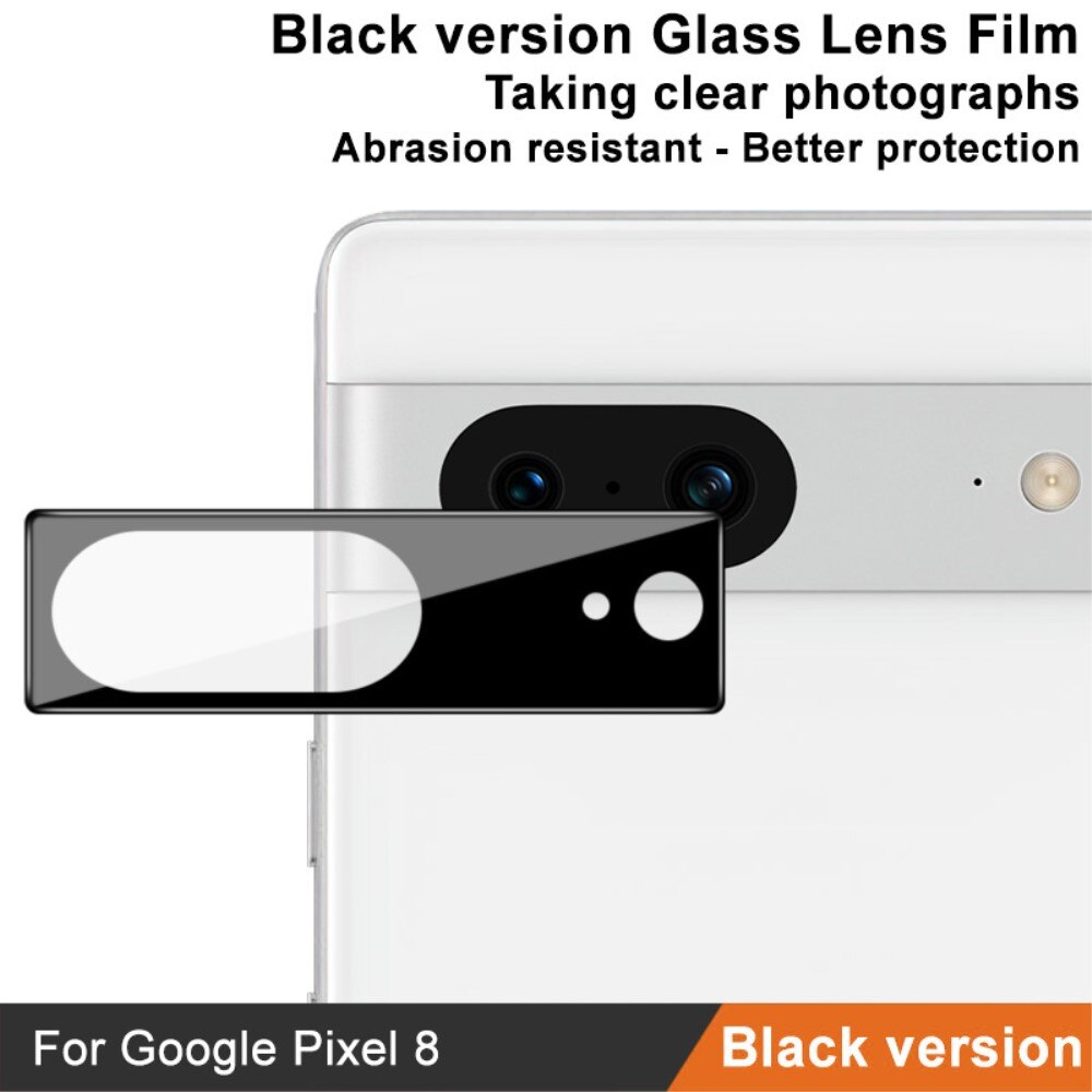 Protecteur de lentille en verre trempé 0,2 mm Google Pixel 8, Noir