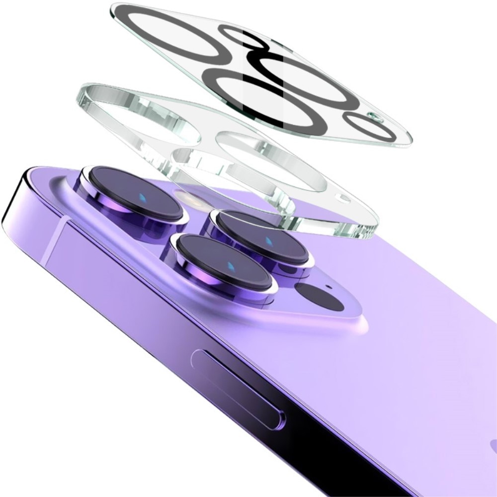 Protecteur de lentille en verre trempé 0,2 mm iPhone 15 Pro, Transparent