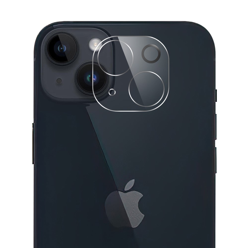 Protecteur d'objectif verre trempé iPhone 15 Plus, transparent