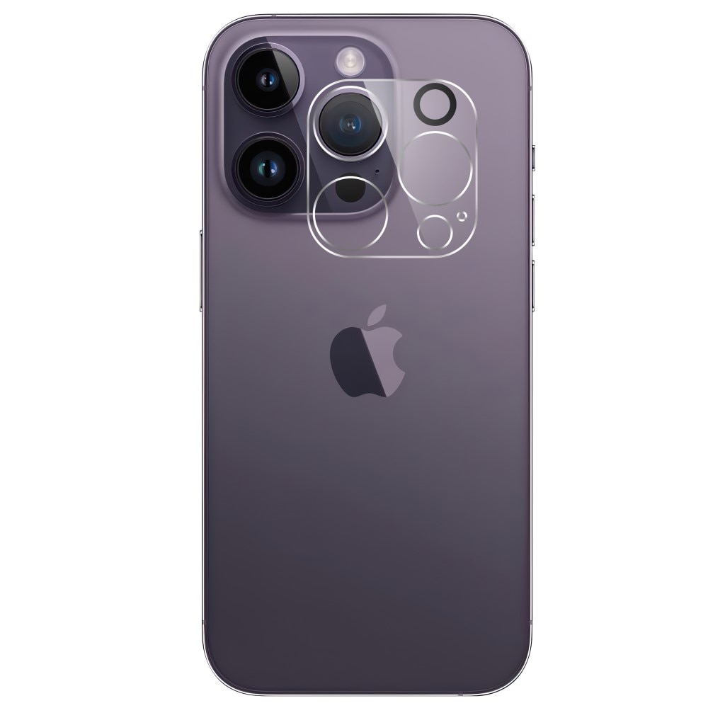 Protecteur d'écran et de caméra verre trempé iPhone 15 Pro Max Transparent