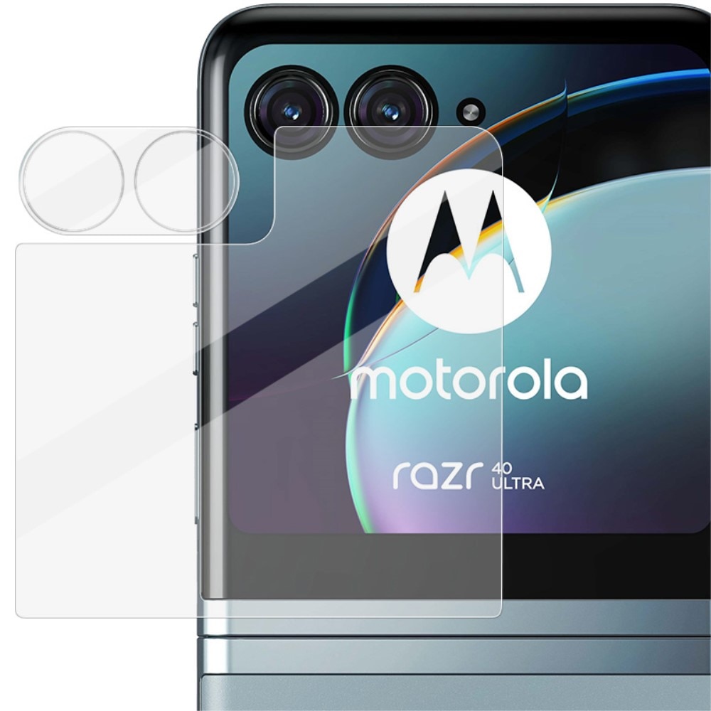 Protecteur d'objectif + Protection d'écran arriere en verre trempé Motorola Razr 40 Ultra