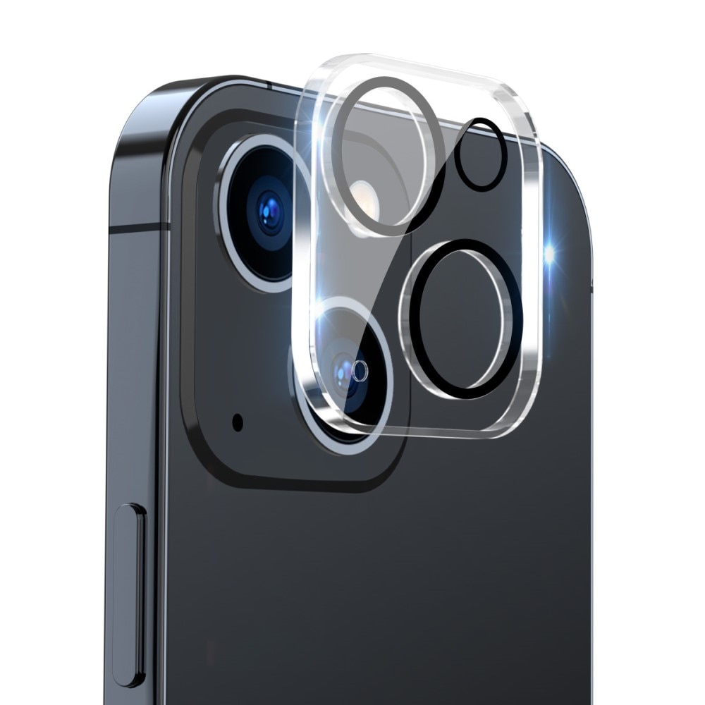 Protecteur d'objectif aluminium verre trempé iPhone 15 Plus Transparent