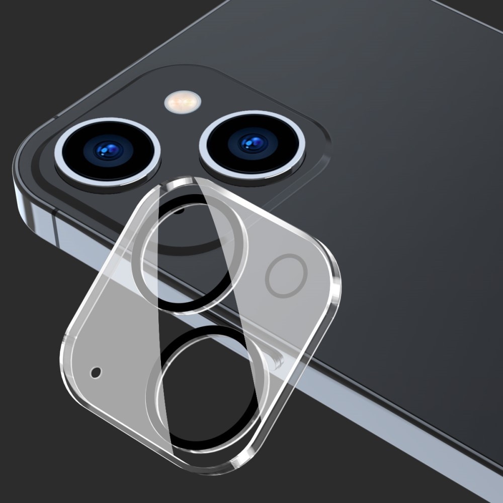 Protecteur d'objectif aluminium verre trempé iPhone 15 Plus Transparent