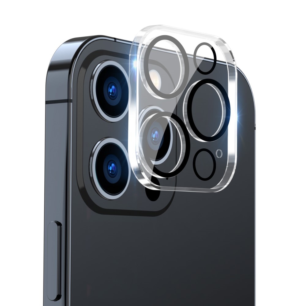 Protecteur d'objectif aluminium verre trempé iPhone 15 Pro Max Transparent