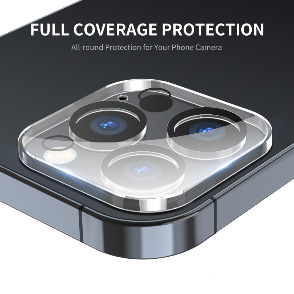 Protecteur d'objectif aluminium verre trempé iPhone 15 Pro Max Transparent