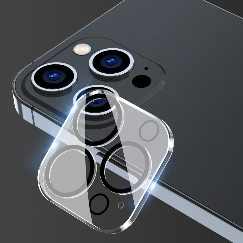 Protecteur d'objectif aluminium verre trempé iPhone 15 Pro Transparent