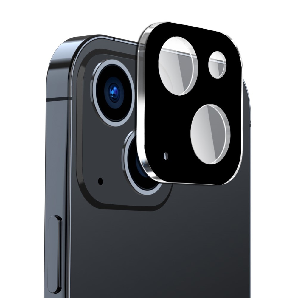 Protecteur d'objectif aluminium verre trempé iPhone 15, noir