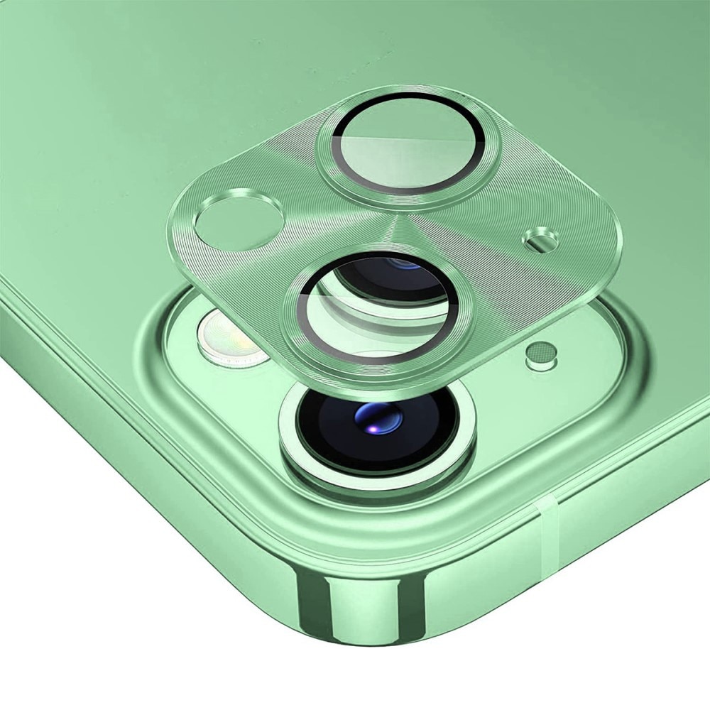 Caméra Protecteur Verre trempé Aluminium iPhone 15 Plus, vert