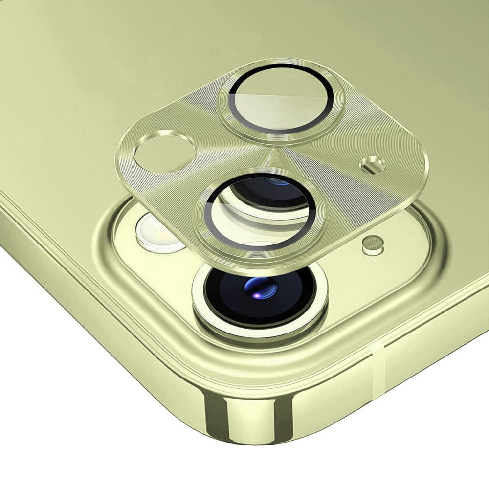 Caméra Protecteur Verre trempé Aluminium iPhone 15 Plus, or
