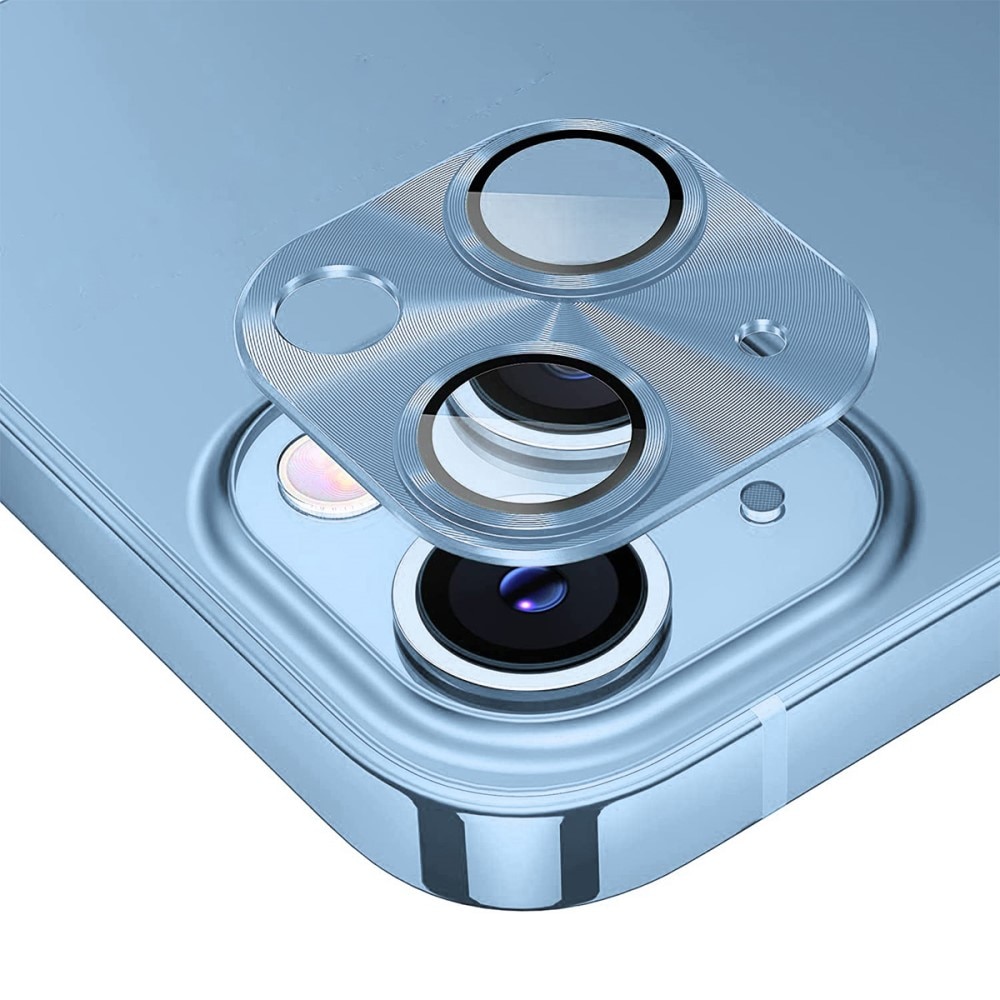Caméra Protecteur Verre trempé Aluminium iPhone 15 Plus, bleu