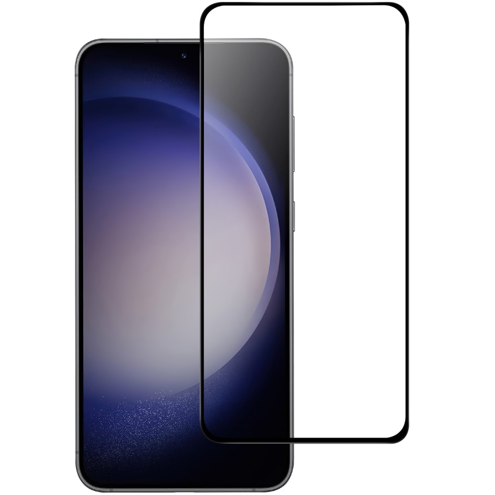 Protecteur d'écran complet verre trempé Samsung Galaxy S23 FE, noir