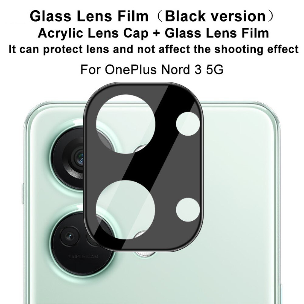 Protecteur de lentille en verre trempé 0,2 mm  OnePlus Nord 3, Noir