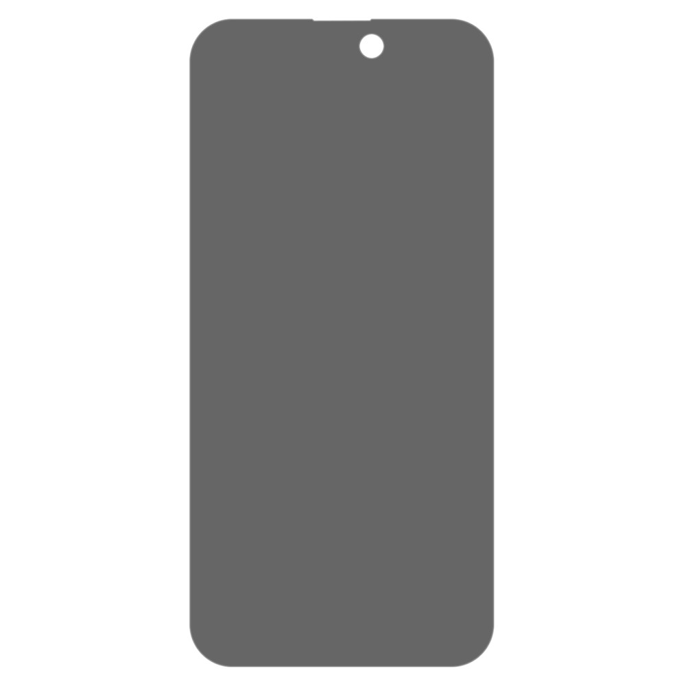 Protecteur d'écran de confidentialité en verre trempé iPhone 15, noir