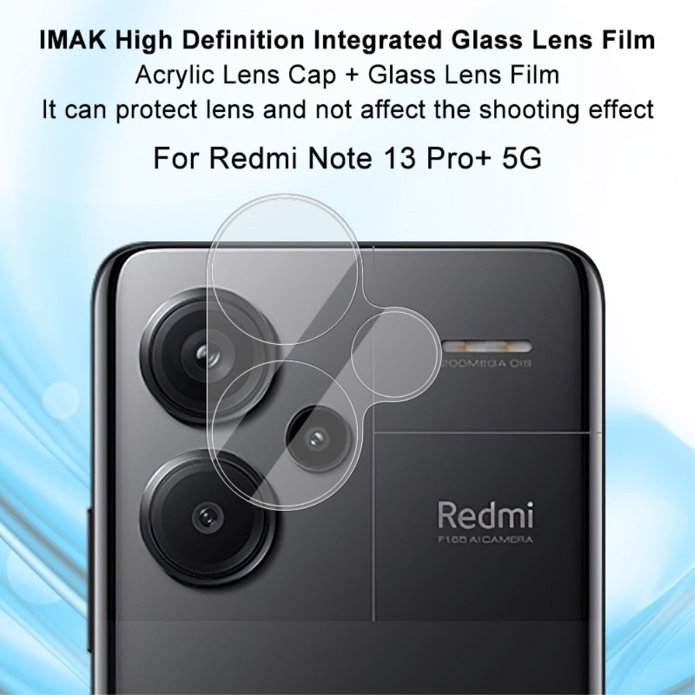 Protecteur de lentille en verre trempé 0,2 mm Xiaomi Redmi Note 13 Pro Plus, transparent