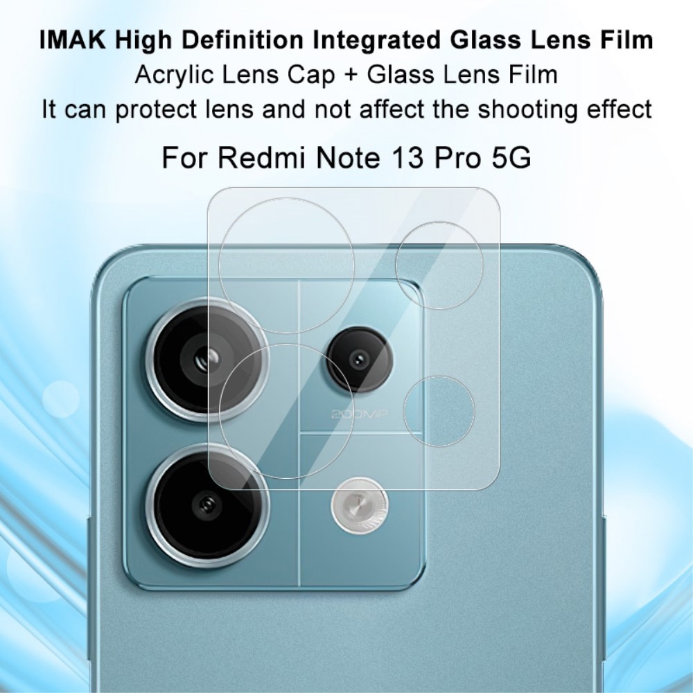 Protecteur de lentille en verre trempé 0,2 mm Xiaomi Redmi Note 13 Pro, Transparent