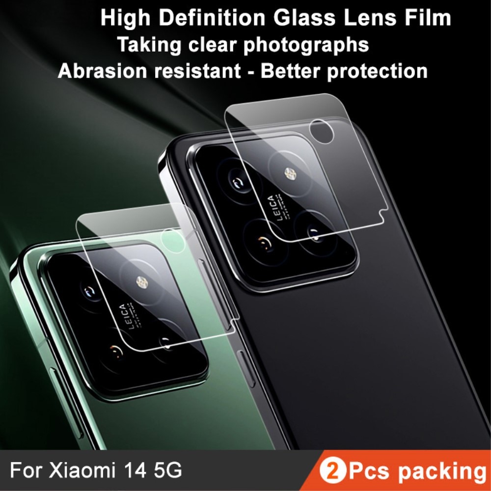 Protecteur de lentille en verre trempé 0,2 mm (2 pièces) Xiaomi 14, transparent