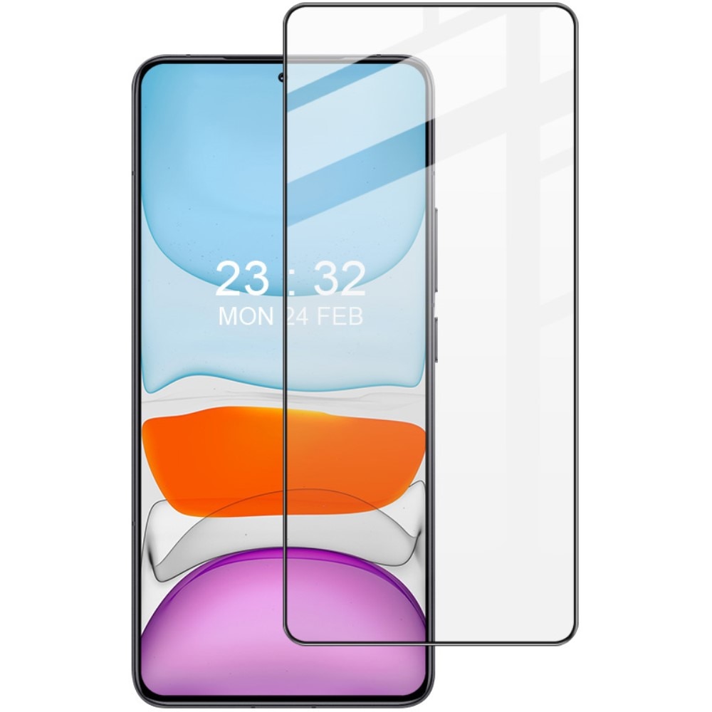 Protecteur d'écran complet verre trempé Xiaomi Poco X6 Pro, noir