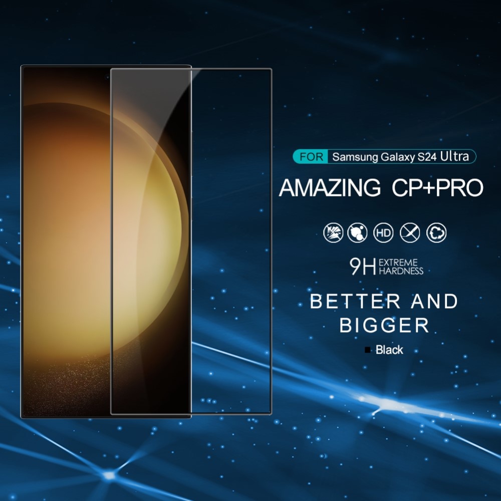 Amazing C+PRO Verre trempé Samsung Galaxy S24 Ultra, noir