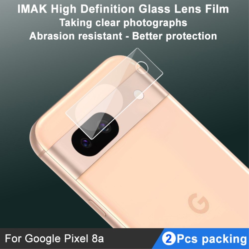 Caméra Protecteur en verre trempé 0,2 mm (2 pièces) Google Pixel 8a, transparent