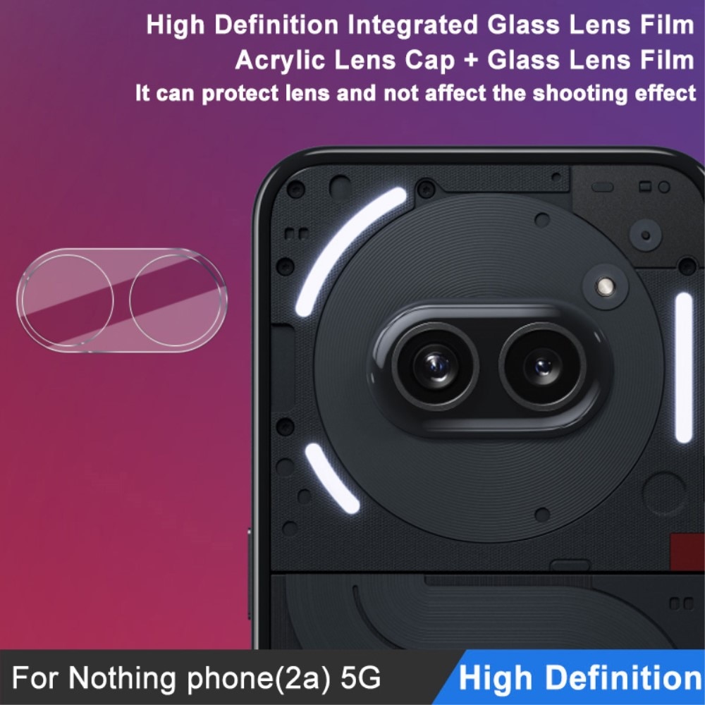 Protecteur de lentille en verre trempé 0,2 mm Nothing Phone 2a, transparent