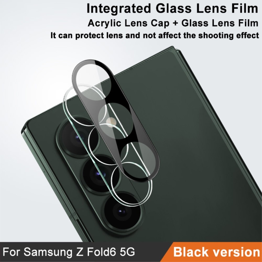 Protecteur de lentille en verre trempé 0,2 mm Samsung Galaxy Z Fold 6, Noir