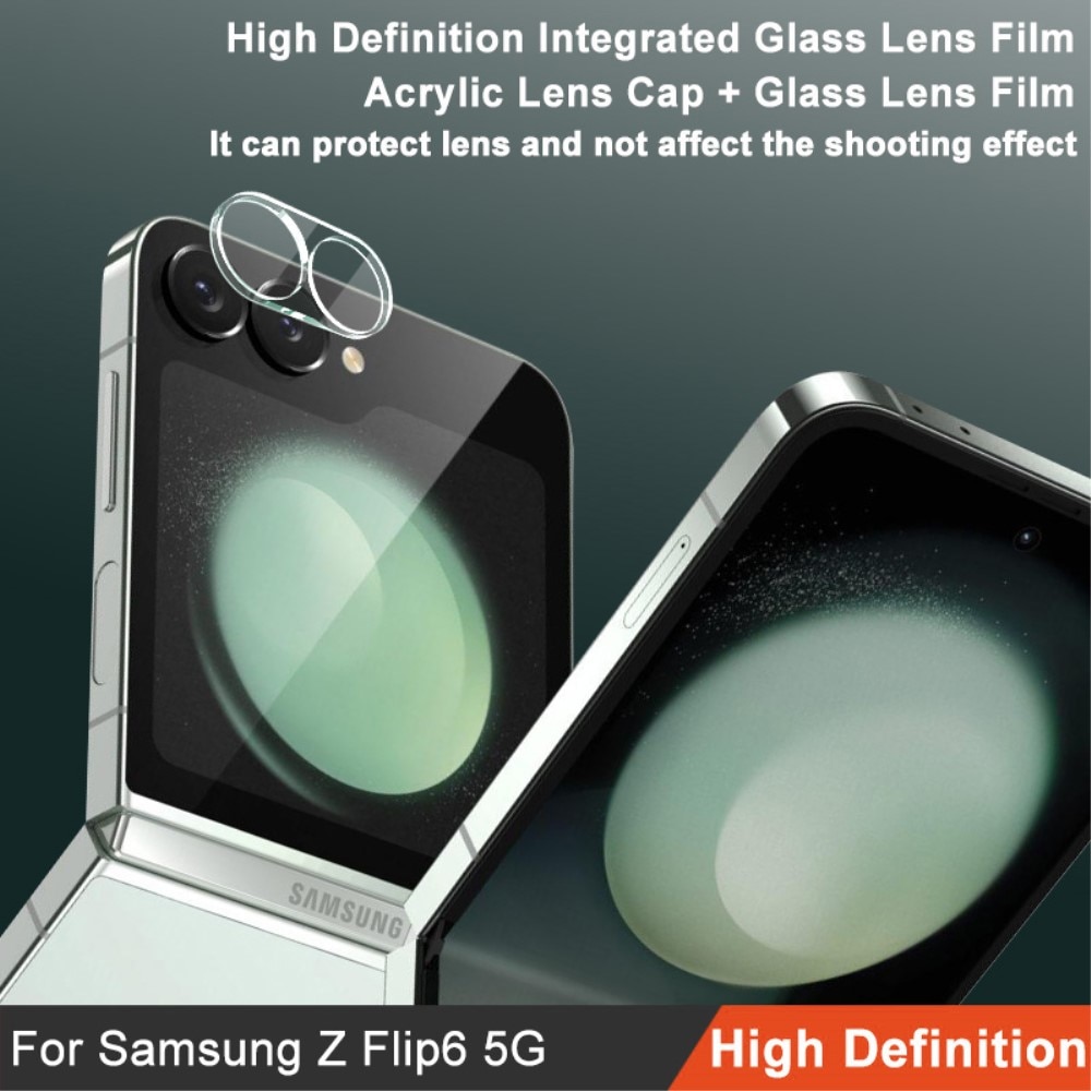 Protecteur de lentille en verre trempé 0,2 mm Samsung Galaxy Z Flip 6, transparent