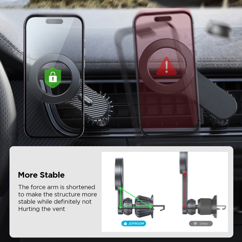 JR-ZS355 Universal Magnetic MagSafe Vent Car Mount Holde, noir