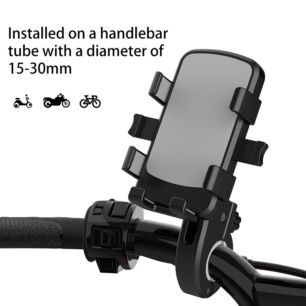 Support mobile pour guidon de vélo/moto, noir