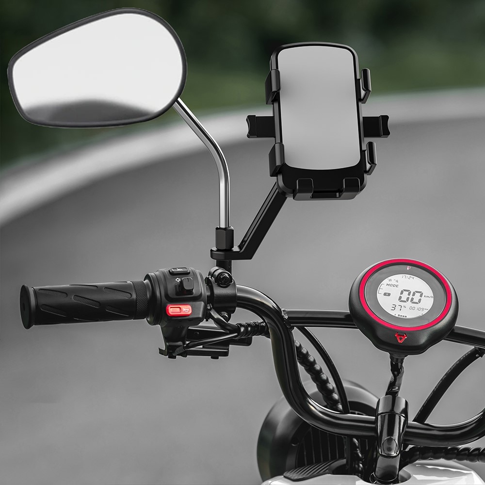 Support mobile pour rétroviseur, vélo/moto, noir