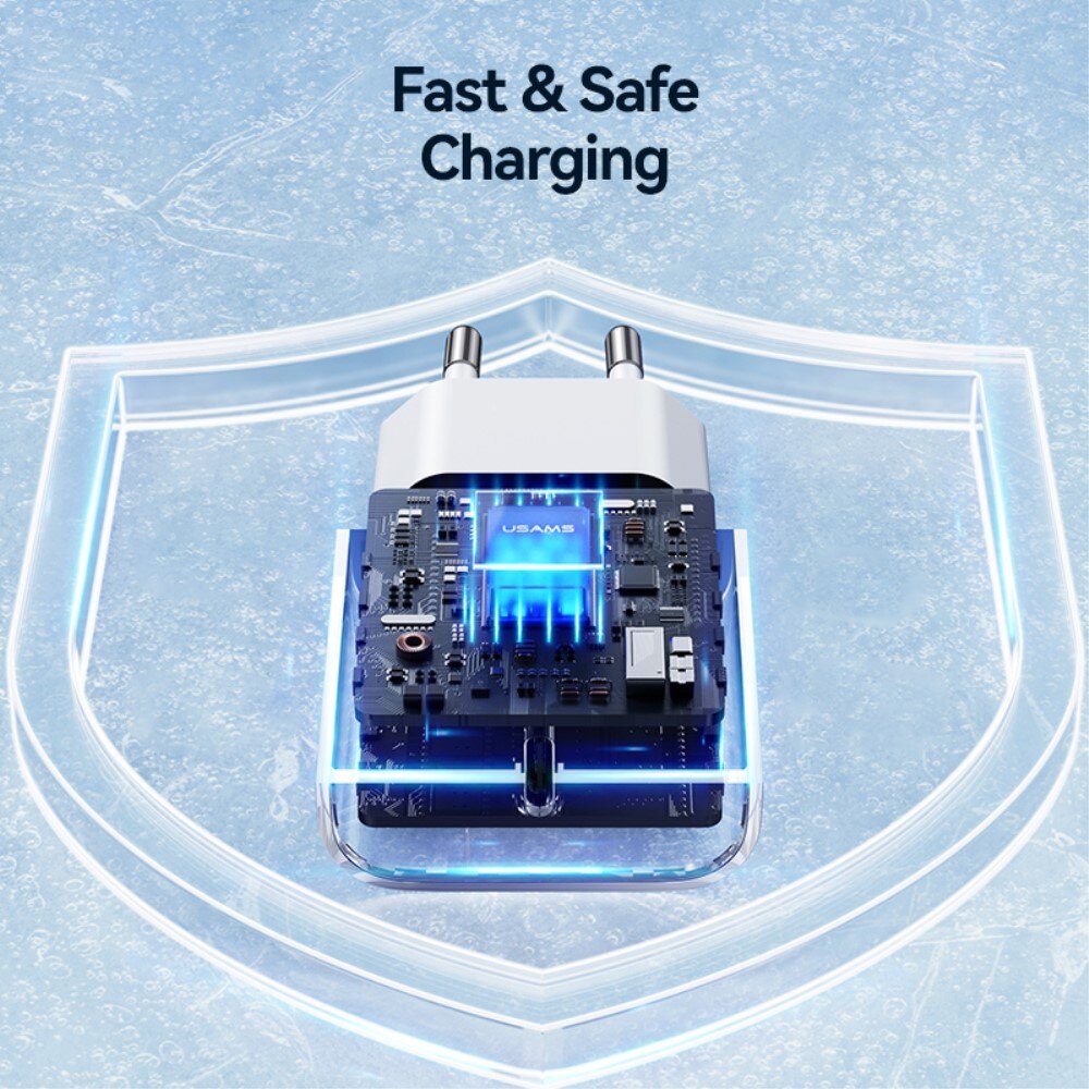 Chargeur Mural USB-C 20W, blanc
