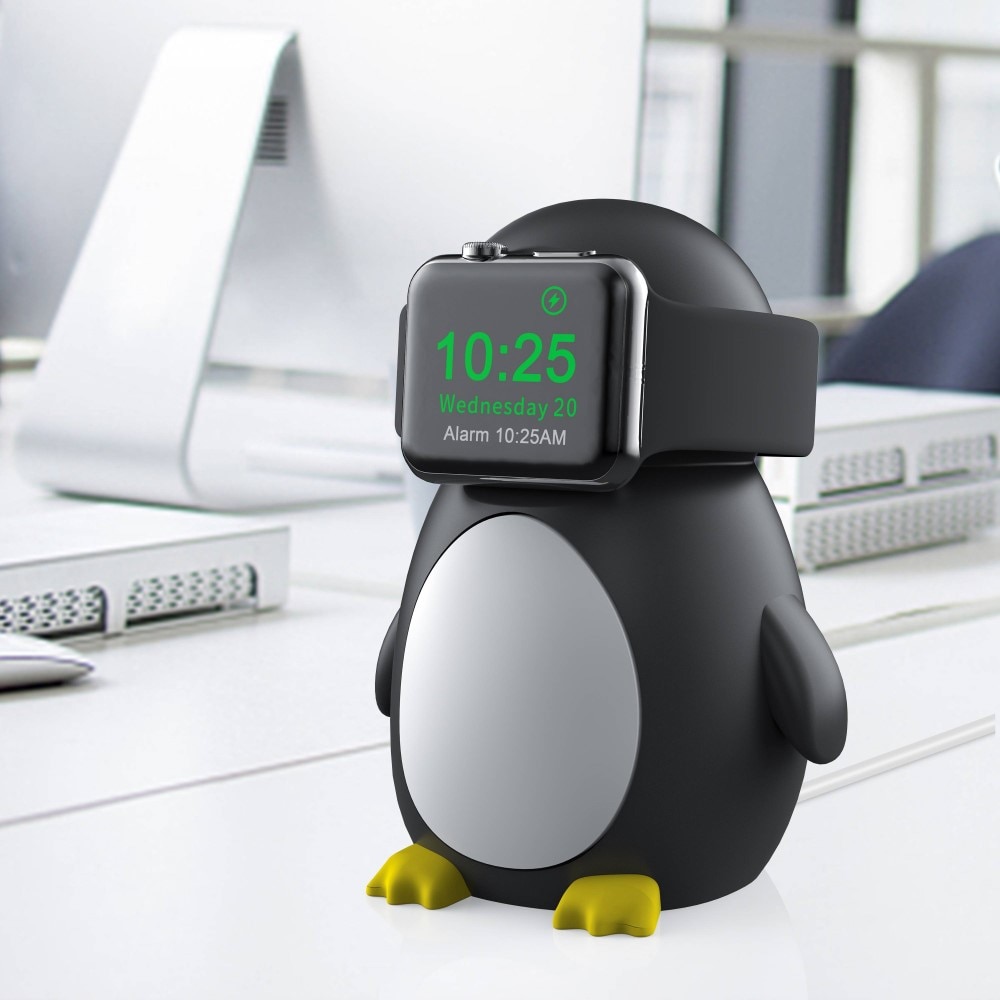 Support de Charge Apple Watch, pingouin noir