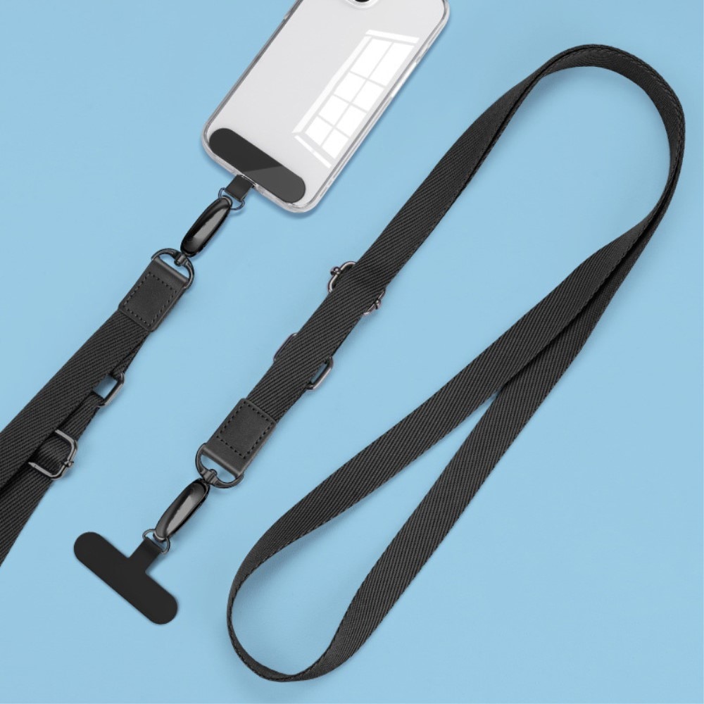 Adjustable Phone Shoulder Strap Universal, noir