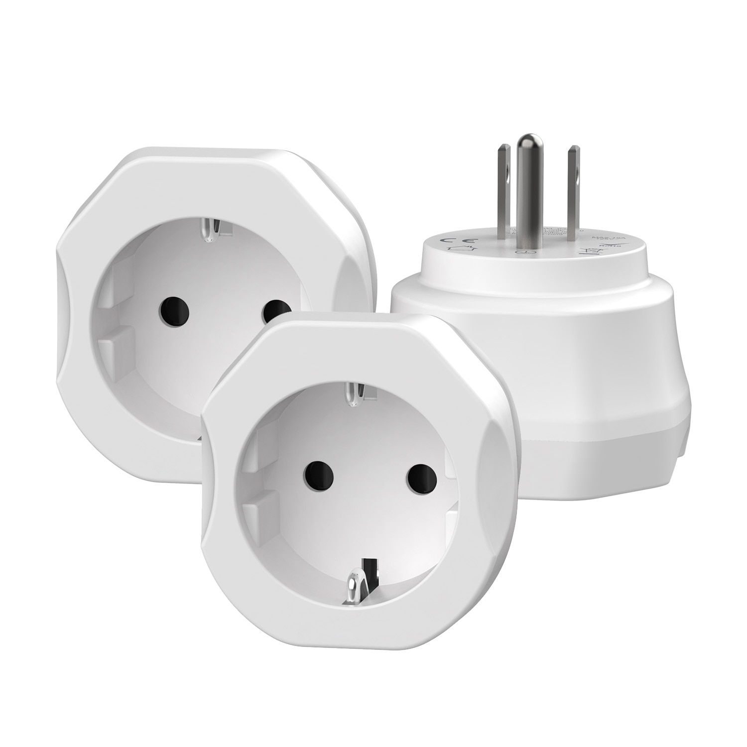 Adaptateur de voyage Europe vers États-Unis (2 pièces)