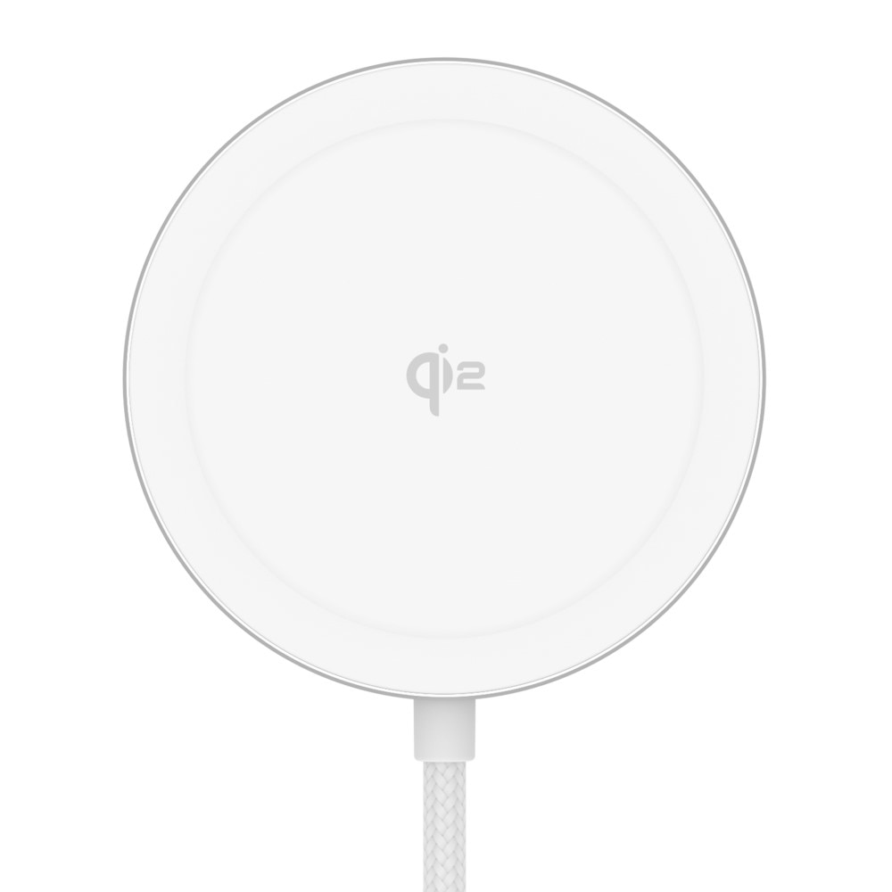 Apple iPhone 15 Chargeur Sans Fil Qi2 15W MagSafe , blanc