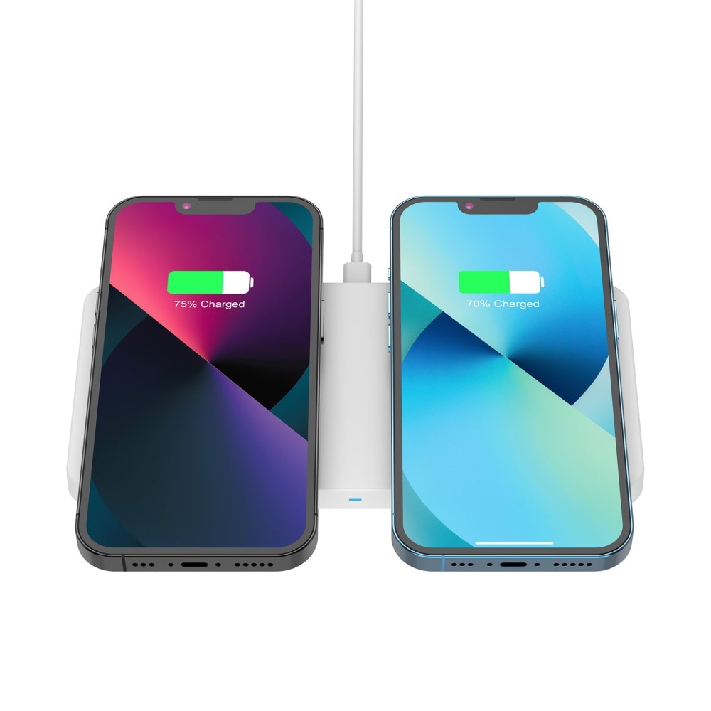 Station de Charge Sans Fil Magnétique 2-en-1 30W, Blanc