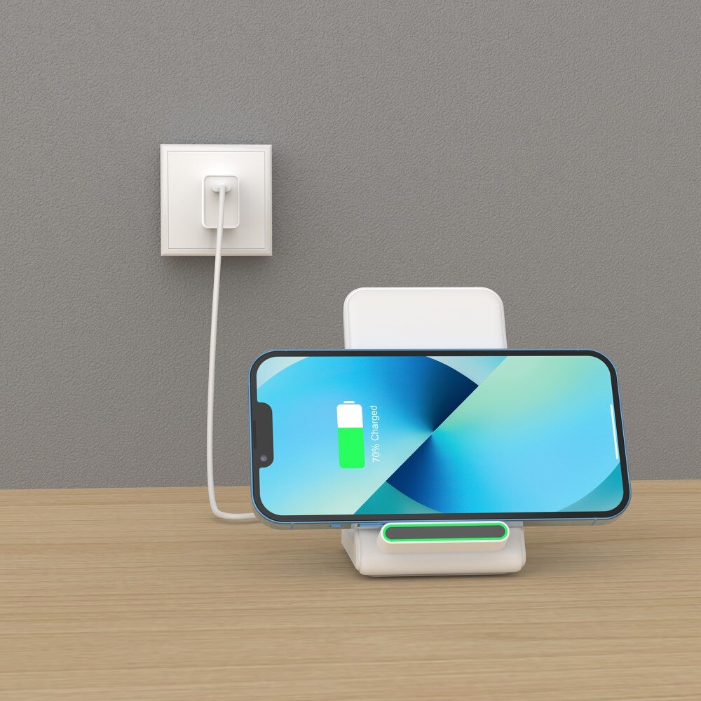 Support de Charge Sans Fil 15W, blanc
