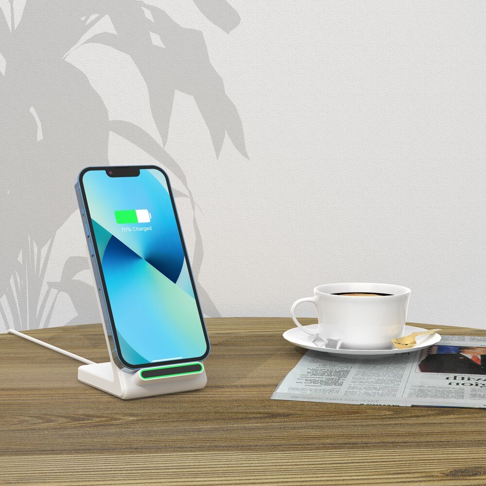 Support de Charge Sans Fil 15W, blanc