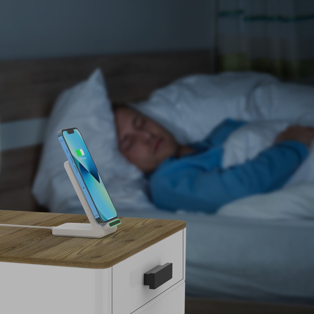 Support de Charge Sans Fil 15W, blanc