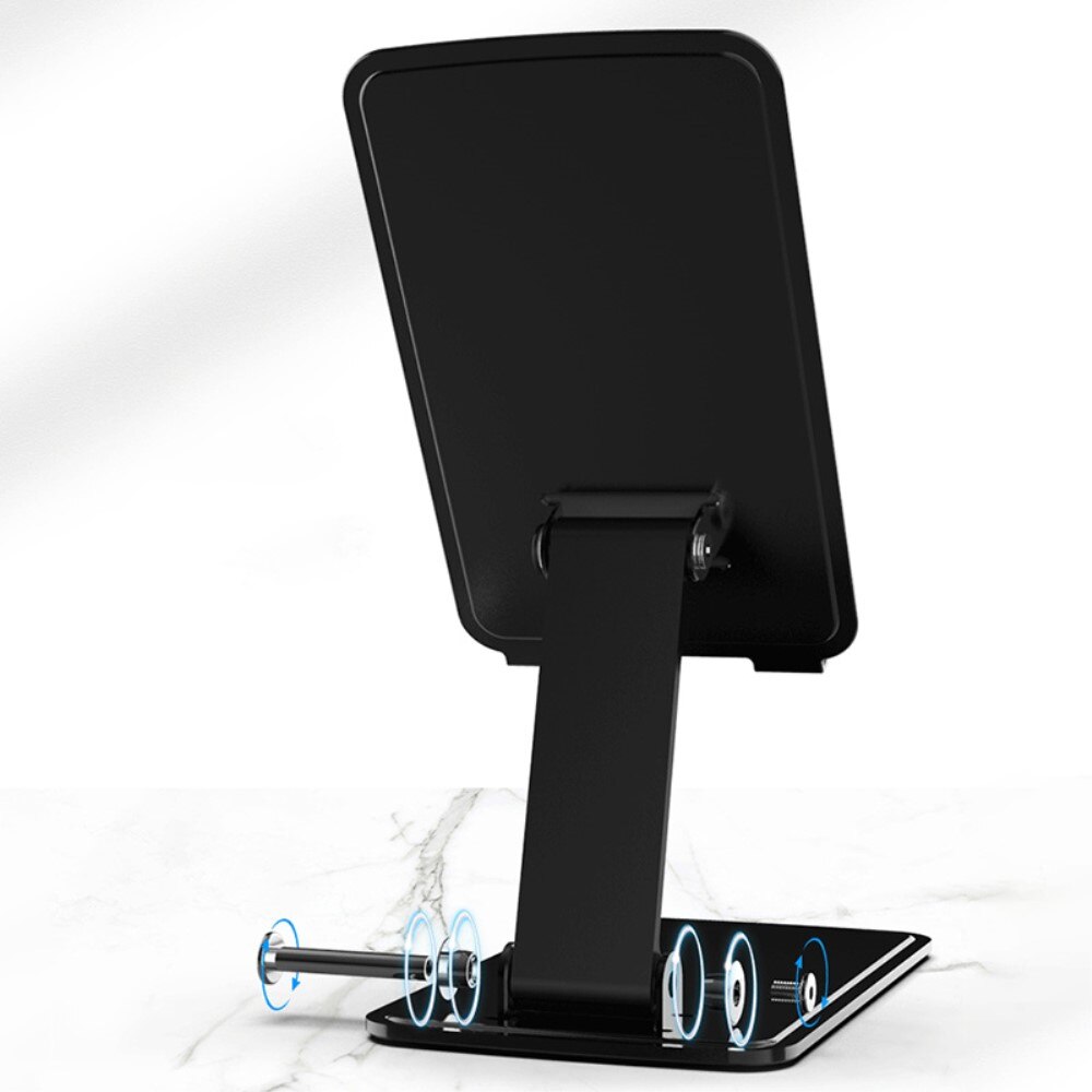 Support de table pliable pour téléphone portable/tablette, argent