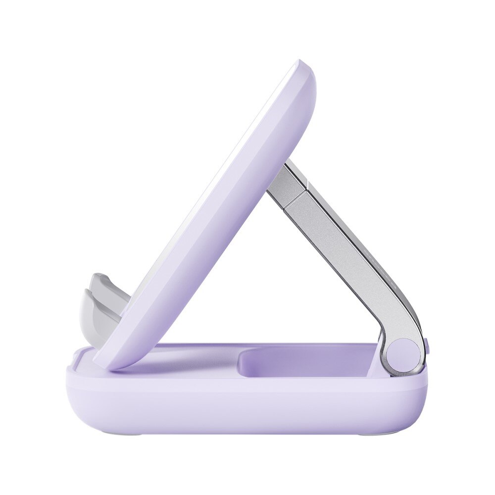 Support de table pliable avec miroir pour téléphone portable, violet