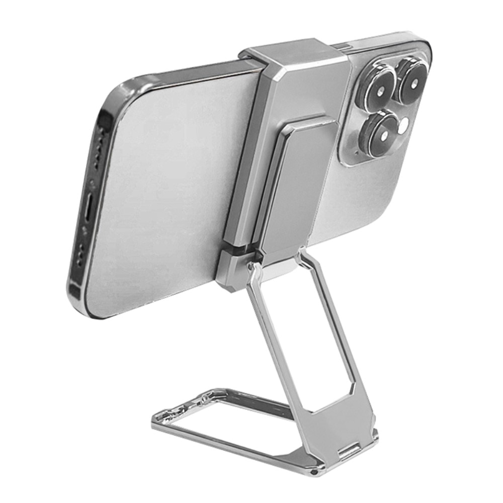 Support magnétique pliable pour mobile, argent