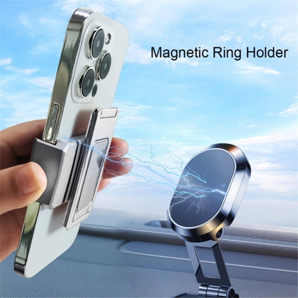 Support magnétique pliable pour mobile, argent