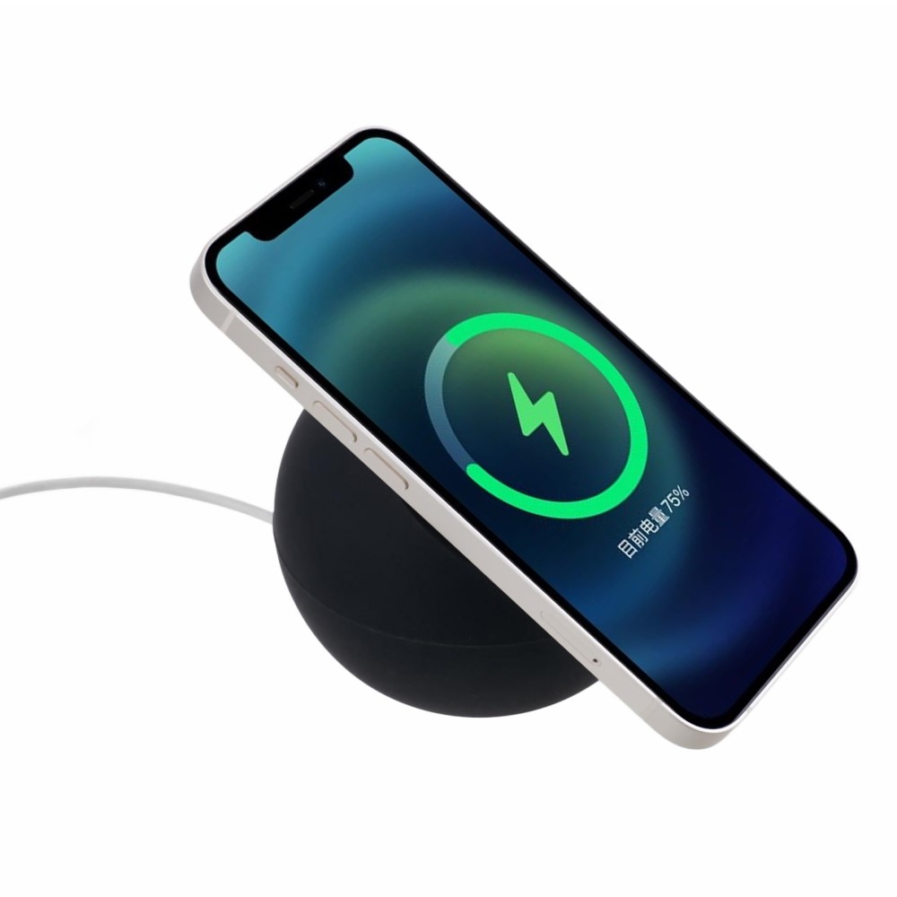 Support de charge Rond compatible avec chargeur MagSafe + Apple Watch, noir